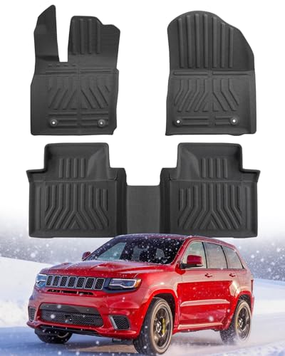 Floor Mats for Jeep Grand Cherokee: 2011-2021(Not for L), All Weather Floor Liners Car Accessories for Grand Cherokee 2021 2020 2019 2018 2017 2016 2015 2014 2013 2012 2011, 3PCS Lightweight Tough XPE