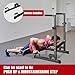 SculPong Dip Bar Multifunctional Dip Station with Adjustable Height Standing Pull Up Bar Pull Up Rack for Home Gym Full Body Strength Training Workout Fitness Equipment