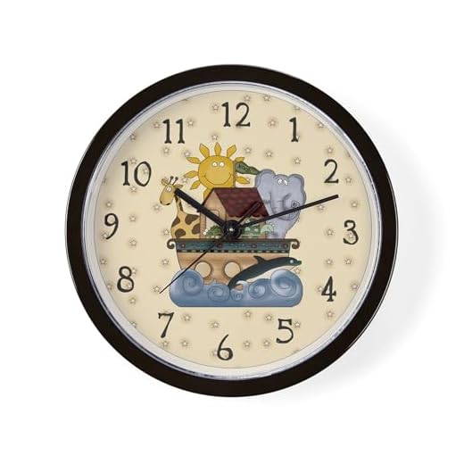 CafePress Noah's Ark 10" Wall Clock for Livingroom, Kitchen, or Office