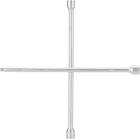 Stels Chave de Roda em Cruz 17–19–21 mm – Aço Carbono 45, Encaixe 1/2", 450 mm, Alta Resistência para Troca de Pneus