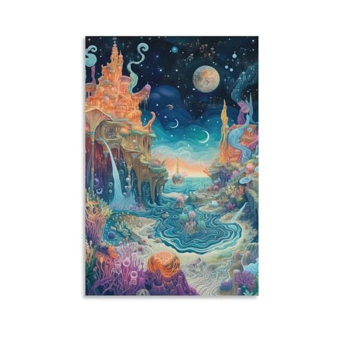 Murale décoration murale image sur toile pays des merveilles pour raviver un mur blanc