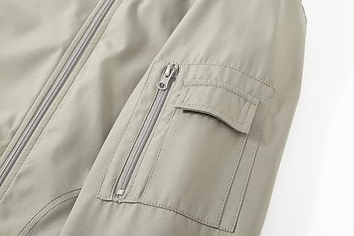Image of TLZC Men's Fashion Bomber Jacket Lightweight Track Windbreaker Jackets Outdoor Golf Windproof Coat