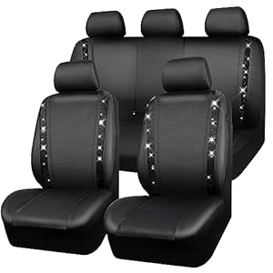 CAR PASS Leather Bling Diamond Car ...