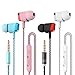 4 Pack Earbuds Headphones with Microphone & Remote, CBGGQ Noise Isolating Earphones in-Ear Headphones with Pure Sound and Powerful Bass, for iOS and Android Smartphones, iPod, iPad, Laptops,Gaming,etc