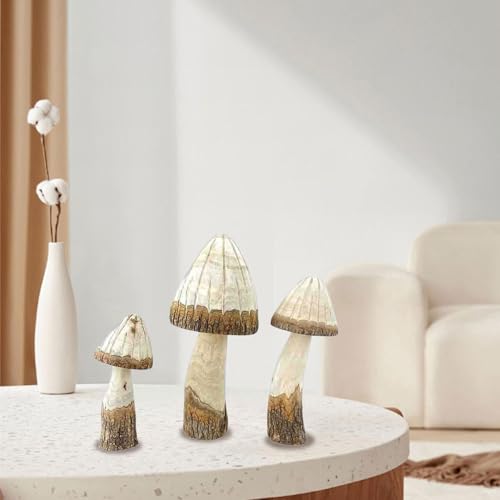 Champignon en bois naturel à offrir comme cadeau écoresponsable pour la maison - 4
