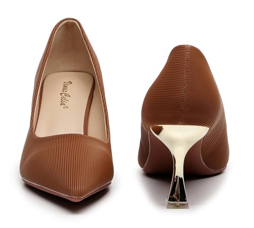 Image of VenusCelia Women's Golden Sun Pump Stiletto Heel Shoe