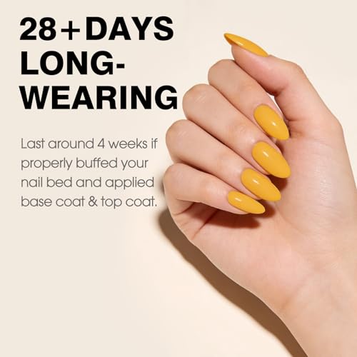 Image of CANNI 9ml Orangey Yellow Gel Nail Polish, High Gloss UV LED Soak Off Gel