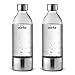 aarke 2 Pacchi Bottiglie per Gasatore d’acqua Carbonator 3, senza BPA con Dettagli in Acciaio (800ml) immagine