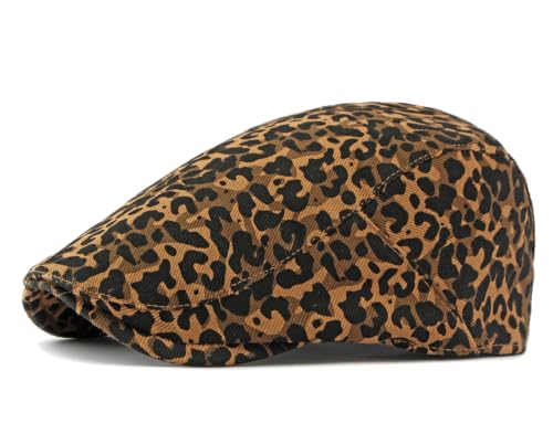 Image of Cotton Newsboy Cap,Breathable Ivy Gatsby Cabbie Beret Hat for Men's Women Driving Hunting Golf