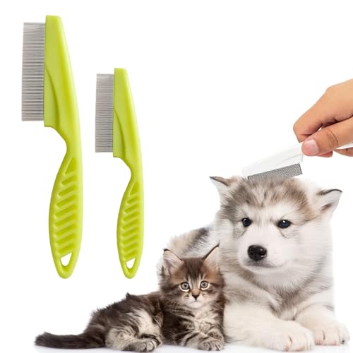 2 Pcs Multifunctional Pet Grooming Comb, 2026 New Flea Comb for D...