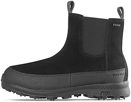 Icebug Mens Hova BUGrip Winter Walking Boot with Carbide Studded Traction Sole, Black, 11.0