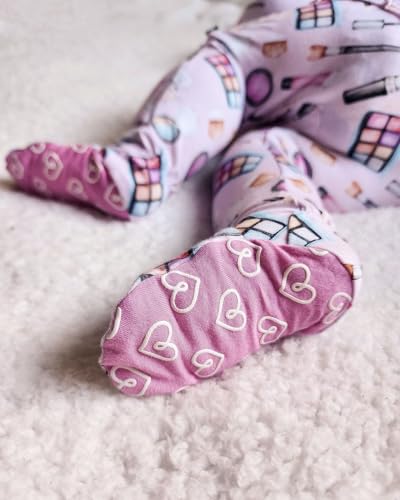 Girl Zippered Footie, 2-Way Zip, Sustainable Footie Pajamas, Long Sleeve, Washable, Cute Jumper Design.4