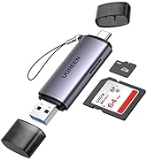 UGREEN Lecteur de Carte SD Micro SD USB C USB 3.0 2 en 1 Adaptateur de Carte SD en Aluminium Supp...