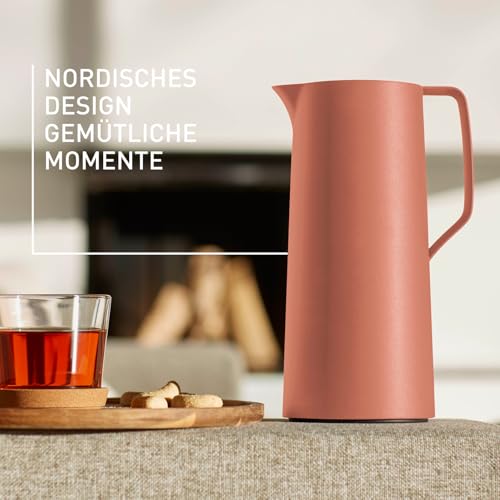 Emsa N41709 Motiva Isolierkanne | 1 Liter | Quick-Press-Verschluss | 12h heiß, 24h kalt | Glaskolben | Made in Germany… – Ansicht 3