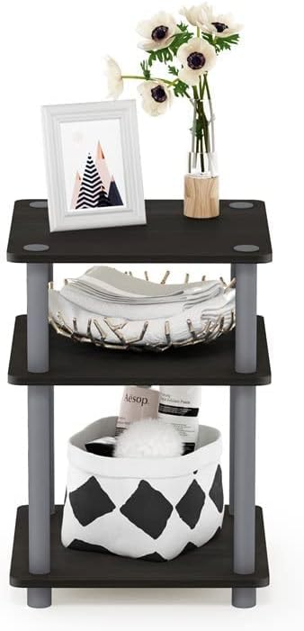 Miniatura 6 de Furinno JAYA Mesa auxiliar ovalada dos nogal