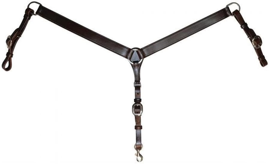 Circle Y 1 1/2" Wide Straight Classic Smooth Breast Collar for Horse