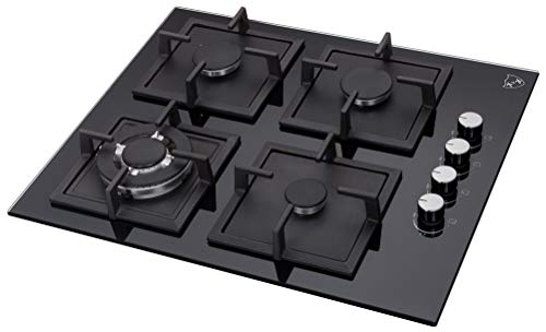 K&H 4 Burner 24 Inch Built-In Lpg/Propane Gas Stove Top Glass Surface Cast Iron Cooktop 4-Gcw-Lpg #TOP1