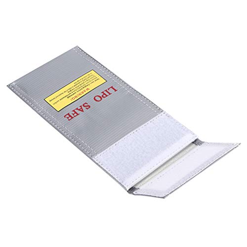 Generic Caja de Seguridad para Batería Bolsa para Batería Ignífuga Protector de Bolsa de Almacenamiento a Prueba de Explosiones 10x20 Cm para