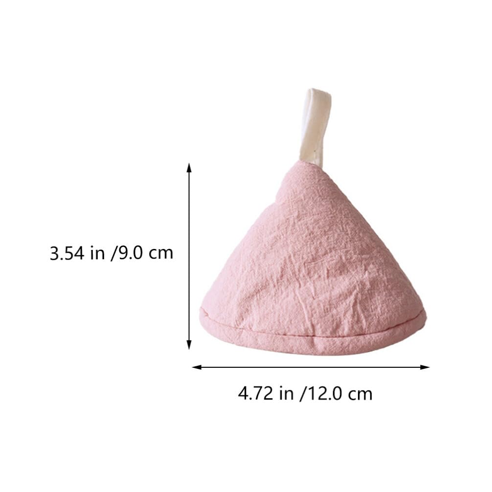 Cabilock 4pcs Triangle Pot Handle Covers Japanese Style Kitchen Grip Covers for Hot Dishes Mini Insulation Pads with Hanging Design Pot Accessory Random Color