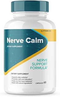 Nerve Calm Capsules, Official Nerve Calm Support Supplement Pills, Nerve Calm All Natural Advanced Formula Nerve Health Capsule, NerveCalm Pills Health Reviews, 30 Serving 1 Month Supply (60 Capsules)