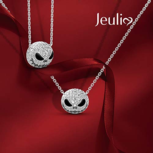 Jeulia skull Nightmare Necklace for Women 925 Sterling Silver Skull Pendant Necklace Halloween Jewelry Valentine Birthday Gifts for Women Bride3