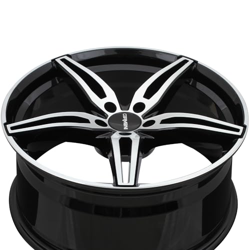 4x Carmani rims alloy rims 15 Oskar 7,0x17 ET45 5x112 black polish compatible with Seat Altea Ateca Exeo Leon Toledo - Image 6