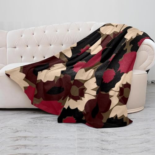 Couverture microfibre légère de qualité supérieure avec imprimé abstrait tournesol