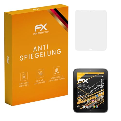 atFoliX Bildschirmfolie kompatibel mit Palm HP TouchPad Schutzfolie, entspiegelnde & stoßdämpfende FX Folie (2X)