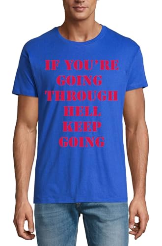 T-shirt bleu roi homme en coton pour le sport et les sorties décontractées