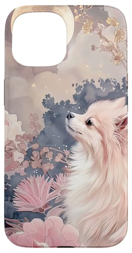 Pomeranian Pink Floral Cute Dog Owner Women Case for iPhone 15
