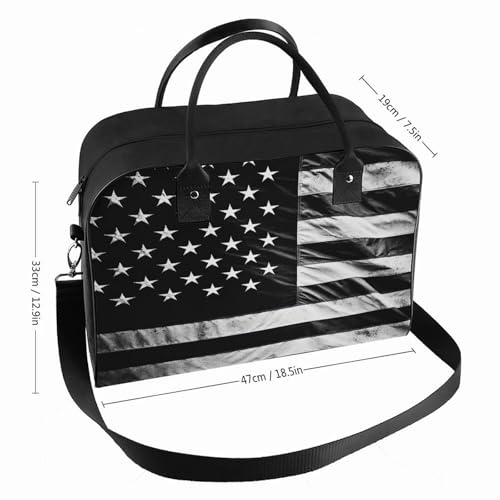 Maletín para portátil con bandera americana blanca y negra miniatura 2