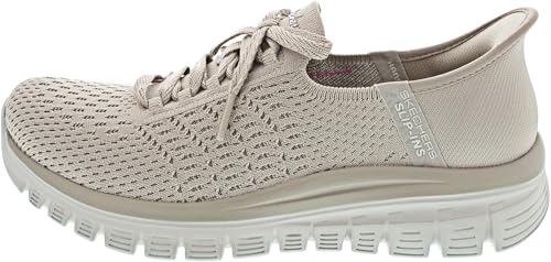 Skechers Graceful   First Blush   Tenis sin Cordones para Mujer, Tejido Gris Pardo, 38 EU