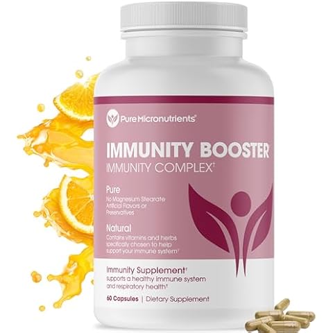 Pure Micronutrients Immunity Booster Vitamins - Zinc, Elderberry, Andrographis, Vitamin C, B6, D & E Multivitamin for Immune Support - Powerful Antioxidant - Body Defence Supplement - 60 Cap Cover