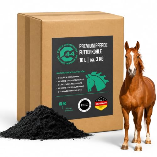 Futterkohle für Pferde 10L, Natürlicher Futtermittelzusatz 0-3mm|C44-Zittau