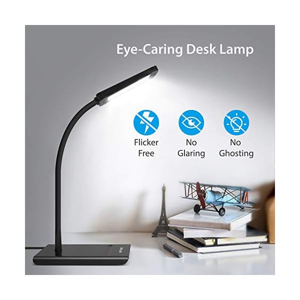 TROND LED Desk Lamp Dimmable, Flexible Gooseneck Table Lamp, 3 Color Temperatures, 7 Brightness Levels, Touch Control, Memory Function, Flicker-Free - Image 3