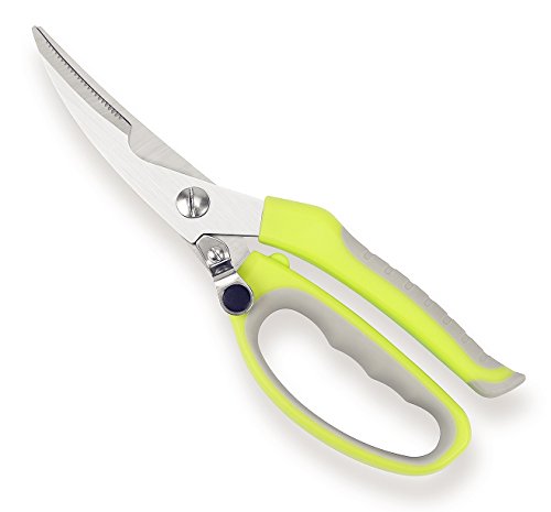 Heavy-Duty Poultry Shears WELLSTAR, Utility Ultra Sharp Spring-Loaded Kitchen Scissors for Meat Chicken