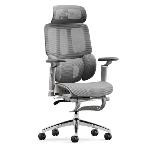 MUSSO H80 Pro Silla ergonómica de oficina, silla de escritorio de malla con 3 zonas de apoyo lumbar dinámico y reposabrazos ajustable 4D, respaldo y reposapiés ajustables
