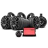 DS18 MP4TP.4A 4" 600W Bluetooth Marine Tower Speakers with Amplifier and Remote
