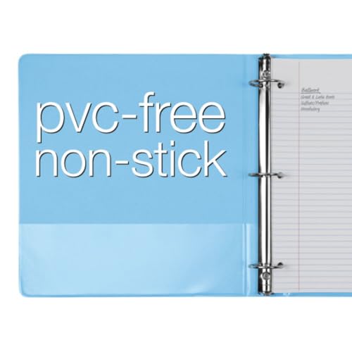 Cardinal 3 Ring Binders, Binders for School and Office, Durable 1.5 Inch, Round Rings, Holds 350 Sheets, ClearVue Presentation View, Non-Stick, Assorted Pastel Colors, 4 Pack (79552) - Image 6