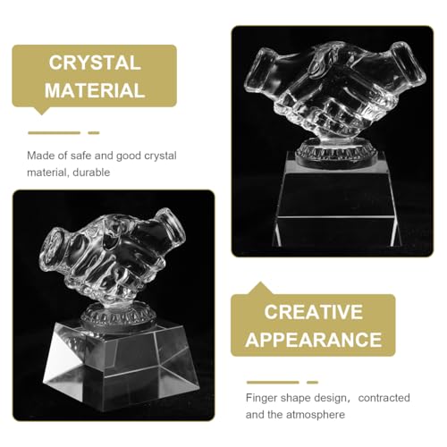 Image of balacoo Trophy Medal Thumbs up Trophy Award Accessory Awards Shaped Decor Clear Thumb Trophy Award Trophy First