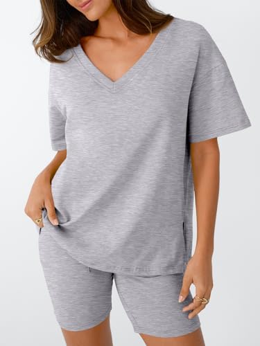 Trendy Queen Womens Two Piece Lounge Sets Summer Outfits 2025 Spring Fashion Vacation Tops Shorts Matching Tracksuits 6