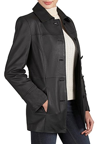 BGSD Women Megan Lambskin Leather Car Coat (Also available in Plus Size & Petite)2