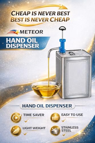 Image of Meteor Cooking Oil Pump Kitchen Stainless Steel Dispenser 15Liter Tin Can Pump (Pack Of 1)