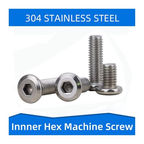 Inner Hex Screws Flat Bevel Hexagon Socket Machine Screw Bolt Fastening Nail(M8x35 5pcs)4