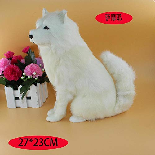 Décorations ornements sculptures statue figurines simulation animal Husky