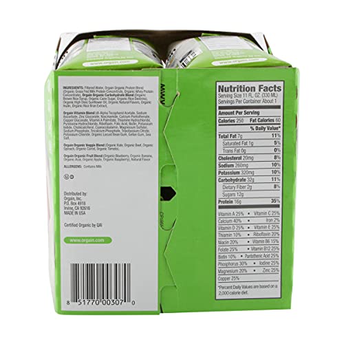 Image of ORGAIN Organic Strawberries and Cream Nutri Shake 4 Pack, 11 FZ