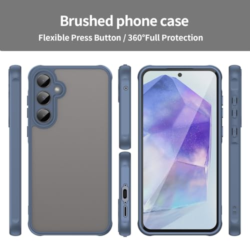 Coque pour Galaxy A55 5G mate et bleue aux finitions premium - 4
