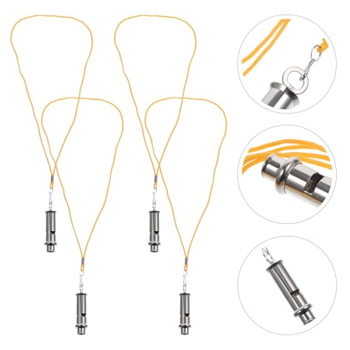Silbatos de acero inoxidable para árbitro 4 piezas miniatura 7