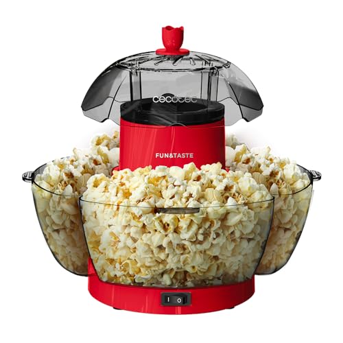 Cecotec Máquina de Palomitas Eléctrica Fun&Taste P'Corn Lotus. Palomitero de 1200 W, Palomitas Listas en 2 Mins, Incluye 4 Recipientes Extraíbles, Capacidad Total de 4,5 L, Rojo Cecotec Máquina de Palomitas Eléctrica Fun&Taste P'Corn Lotus. Palomitero de 1200 W, Palomitas Listas en 2 Mins, Incluye 4 Recipientes Extraíbles, Capacidad Total de 4,5 L, Rojo