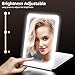 Bilitase Makeup Mirror,1X&3X Magnifying Lighted Vanity Mirror with 3 Color Setting Modes&Dimmable Touch Screen,Portable,Foldable for Women (White)